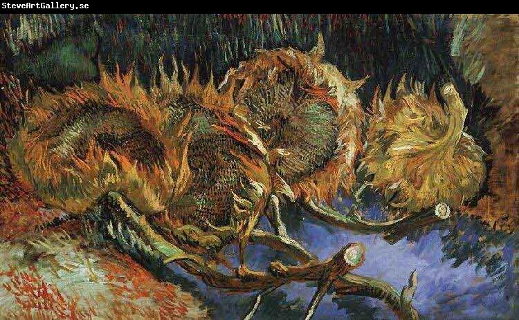 Vincent Van Gogh Four Withered Sunflowers
